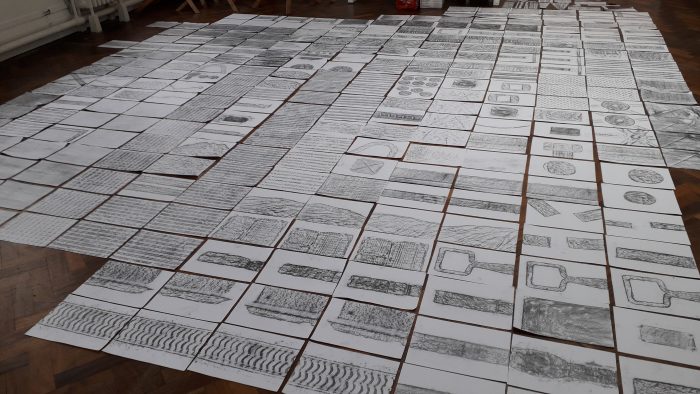 The rubbings from the 4 day canal walk.